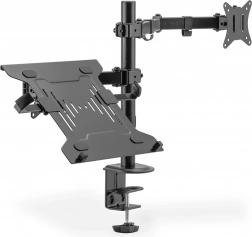 Bordholder til monitor med holder til bærbar computer 1xLCD 32" 9 kg, 1xNotebook 15,4" 4 kg