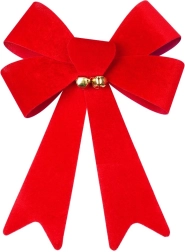 Juledekorativ sløjfe i velour 22 × 32 cm