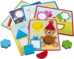 DETOA træpuslespil med indsætning for børn fra 2 år