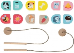 Cubika hvad spiser vi – snøre-sæt i træ