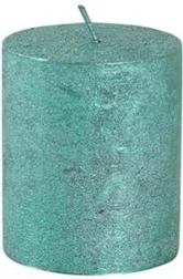 Rustik stearinlys cylinder 6 × 7 cm grøn Provence