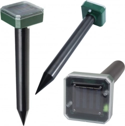 Solcelledrevet Skadedyrsafskrækningsmiddel mod Gnavere og Muldvarpe med Vibrationslyde