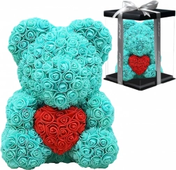 Rosenbamse 40 cm – gavesæt til Valentinsdag