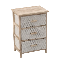 Kommode med 3 stofskuffer 40 × 29 × 58 cm