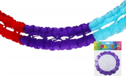 Farverig papirgirlande 3 m