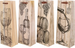 gavepose til flaske M, helår, 12,8 × 36 × 8,4 cm