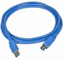 USB 3.0-kabel AB (AM–BM) 1,8 m blå
