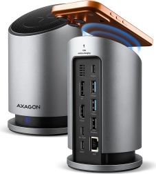 Multiport USB-C hub 9-i-1 med trådløs opladning 15 W AXAGON HMC-WL9