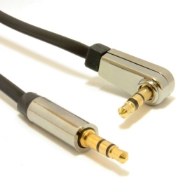 Stereo-kabel 3,5 mm jack 1,8 m med retvinklet stik