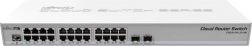 Administreret switch 24× gigabit ethernet med 2× sfp+ mikrotik crs326-24g-2s+rm