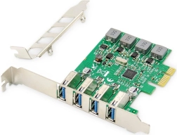 PCIe-kort med 4× USB 3.0-porte (Low Profile) – VL805-chipset
