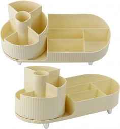 Kosmetikorganisator med drejemekanisme, beige