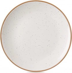 Keramisk flad tallerken beige 27 cm