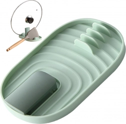 Grøn køkkenunderlag til gryder og låg