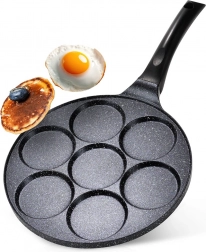 Granitstegepande til æg med 7 huller Basic Line 26 cm