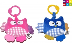 Vibrerende plyssova til over sengen, rangle 21 cm