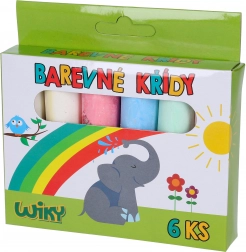 Farvede fortovskrider 6 stk.