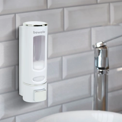 Vægmonteret manuel sæbedispenser 400 ml hvid