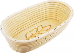 Rattan hævekurv til brød 1 kg, oval 26 × 13 × 9 cm