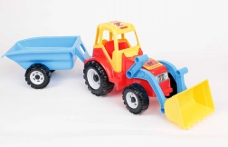 Traktor med læsser og trailer - model 091