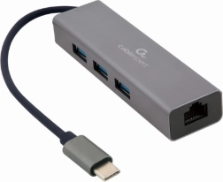 USB-hub 3× USB 3.0 med gigabit-netværkskort