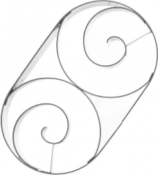 Rustfrit stål-udstikker måneform 13 cm Orion