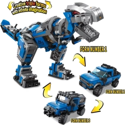 Qman Ubegrænsede idéer 3-i-1 mekanisk teknologi – robotdinosaur og terrængående biler