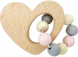 Hess træ-rangler hjerte i lyserød