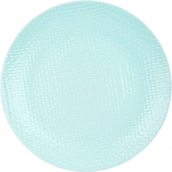 Keramisk desserttallerken Relief 21 cm, pastelfarvet grøn