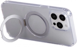 magnetisk beskyttelsesetui med holder JOYROOM til iPhone 15 Pro Max, gennemsigtig