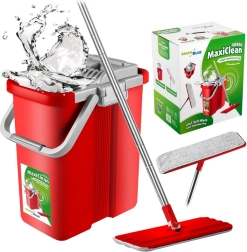 Fladmop med spand og vrider GreenBlue MaxiClean, 2× mikrofiberbetræk