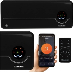 Lufttæppe KAMINER AIRO med fjernbetjening og Wi‑Fi, 2000 W