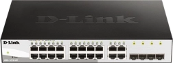 Gigabit intelligent switch DGS-1210-20/E med 16 GE-porte og 4 SFP