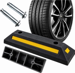 Gummiparkeringsstop 54 cm med refleksstriber
