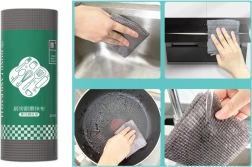 Køkkenruller og svampe på rulle 20 × 9 cm, grå, 25 stk.