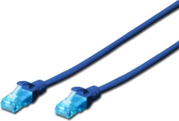 Patchkabel RJ45-RJ45 kat. 5e U/UTP AWG 26/7 PVC 0,25 m blå