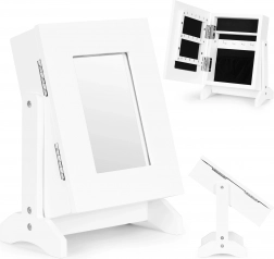 Smykkeskrin med spejl ModernHome, hvid