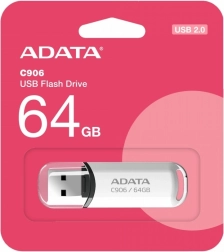 ADATA USB-nøgle C906 64GB USB2.0 hvid