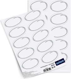 Selvklæbende hvide etiketter til glas, 20 stk.