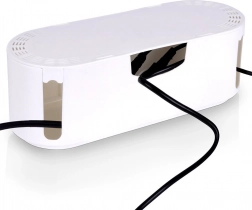 Hvid kabelorganisator med ventilationshuller VILDE