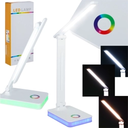 Sammenklappelig LED-bordlampe med touchbetjening og RGB-baggrundsbelysning, USB