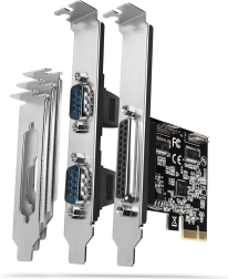 PCIe-controller med parallel LPT-port og 2× seriel RS232 AXAGON
