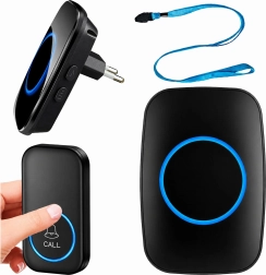 Trådløs vandtæt dørklokke til døre og port med rækkevidde 300 m