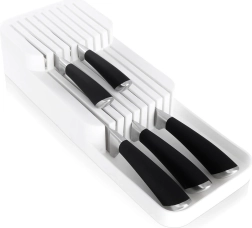Hvid skuffeorganisator til knive 39 × 14,5 × 7,5 cm VILDE