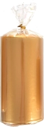 Gyldent metallisk bloklys 7 × 14 cm