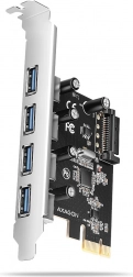 PCIe-controller AXAGON med 4 porte USB 3.2 Gen 1, UASP og SATA-strømforsyning