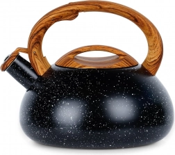 Piftende kedel i rustfrit stål 3 l – sort med steneffekt