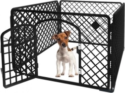 Plastindhegning til kæledyr 90 × 90 × 60 cm