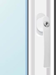 Vinduesgreb med nøglelås – hvid