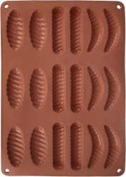 Silikoneform til småkager og praliner, brun 33 × 24,5 × 1 cm